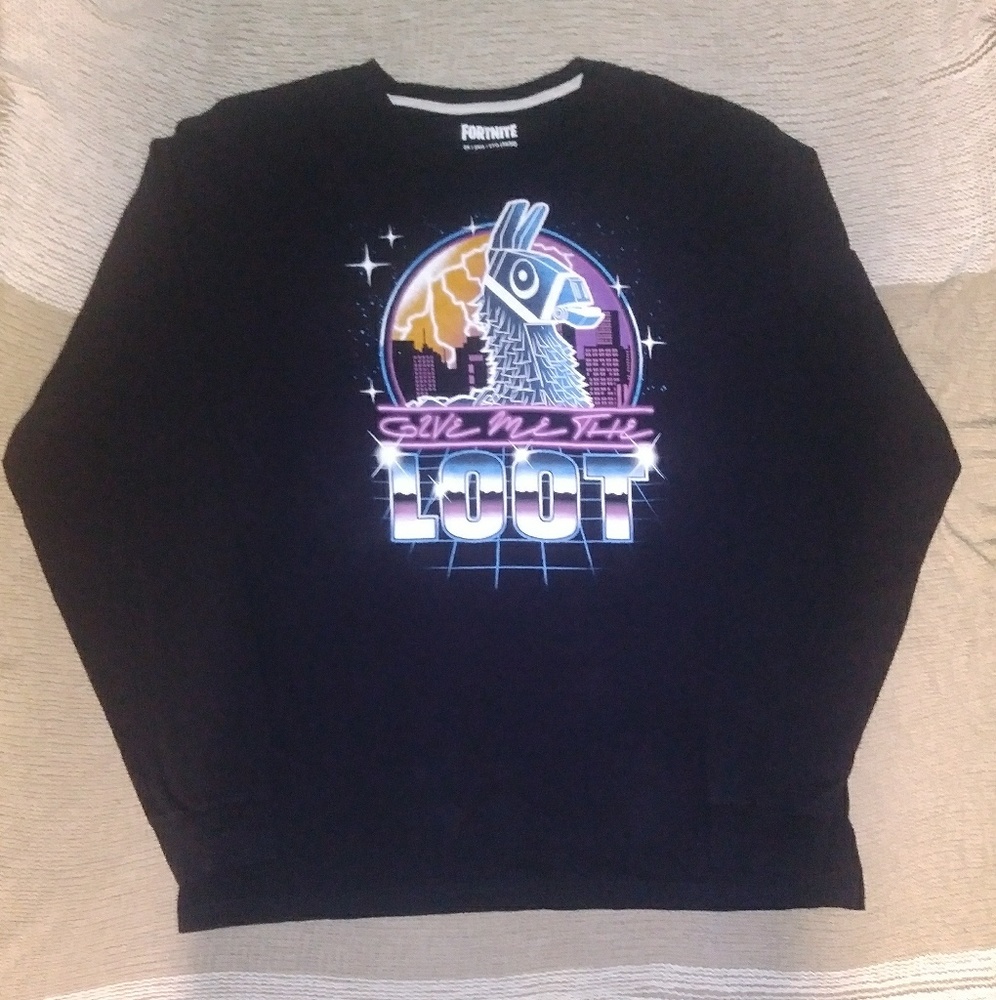 Fortnite Give Me The Loot Long Sleeve Shirt XL